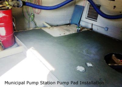 Municipal pump station pump pad installation by Browder-Hite