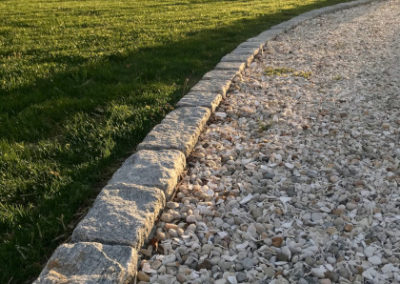 Belgium block curbing installation by Browder-Hite