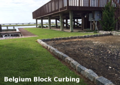 Landscaping curbing with belgium blocks | Browder-Hite